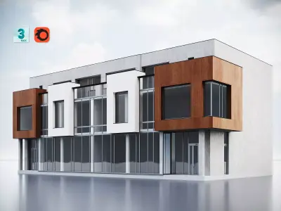 Modern Residential Building 016 3D model