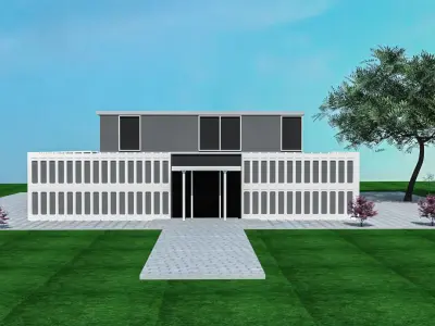 Out Door House  Low-poly 3D model