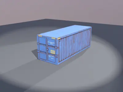 Container shipping Low-poly 3D model