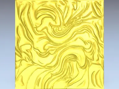 Wall Art for CNC - Elegant Relief Panel 02 3D model
