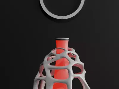 Organic Shaped Lamp 3D model