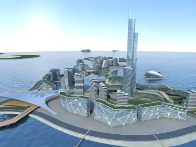 Artificial Island 3D model