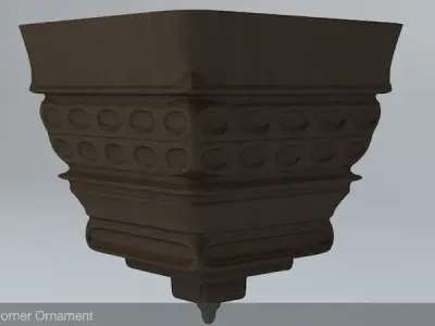 Wall Ceiling Edges and Corner Ornament Free low-poly 3D model