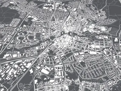 Cityscape Orebro Sweden  3D model