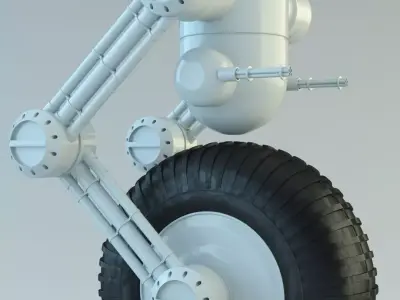 Robot on wheel 3D model