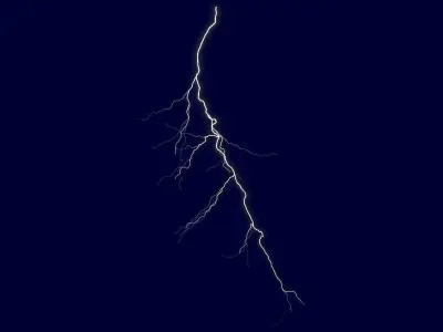 Realistic 3D Lightning CA-14 Low-poly 3D model