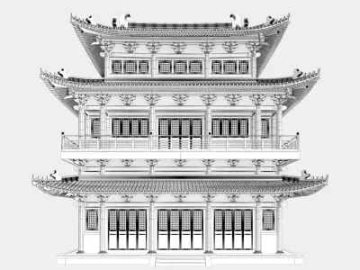 Temple Chinese Architecture 3Dmodels 3D model
