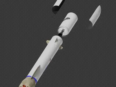 New Glenn rocket 3D model