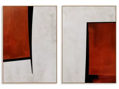 Abstract Painting Frame set 3D model 431