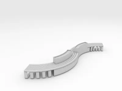 Bench Park 12 3D model
