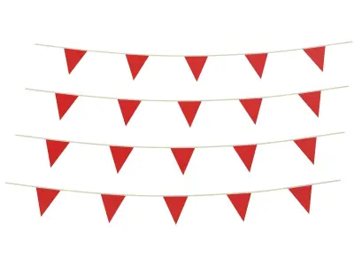 Athletics Flags On A Rope 3D model