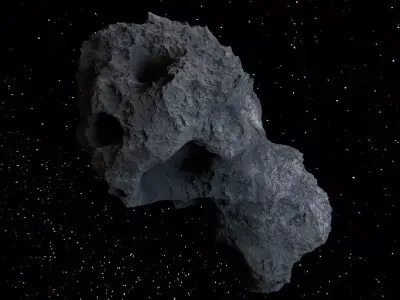 Detailed asteroids high-poly set  3D model
