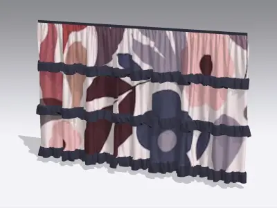 Curtain Low-poly 3D model