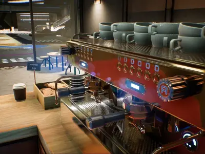 Shopping Mall Environment Kit - UE Low-poly 3D model