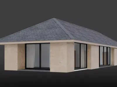 Tropical House Villa Building 3D model