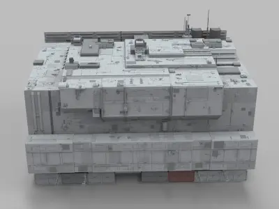 Sci-Fi architecture Elements collection 11 3D model