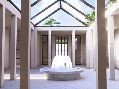 Modern Glass Set Doors  Windows  Skylight  3D model