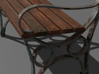 Park Bench -  4k Textures -  3D model