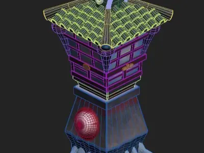 Cartoon version - food soul lights 3D model