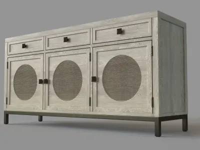 Empire Accent Chest Driftwood 3D model