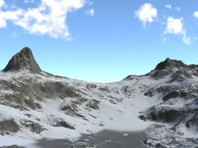 Landscape 95 Low-poly 3D model