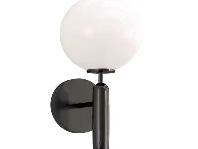 raffin wall light with ball 3D model
