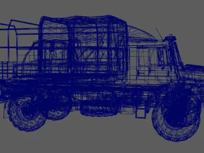 Next Generation Armed Trucks Low-poly 3D model