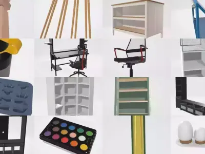 100 quality 3d models for your home interior 3D Model Pack