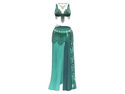 Belly Dancing Outfit Low-poly 3D model