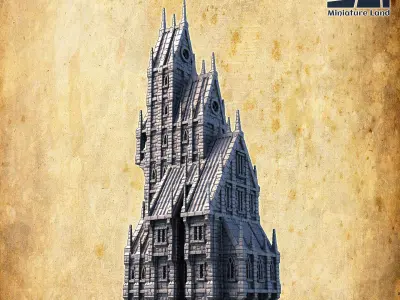 Imperial Manor Tabletop Terrain 28 MM 3D print model