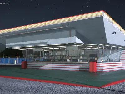  Retro Fast Food Restaurant 