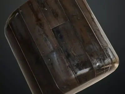 Antique Weathered Redwood Horizontal Siding PBR Seamless Texture