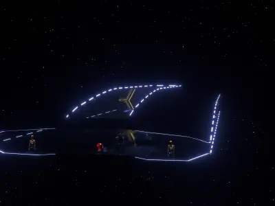 Star Wars Hangar Spaceship  Low-poly 3D model
