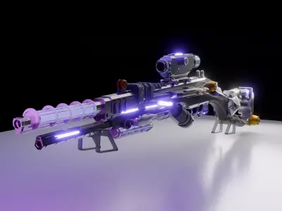 3d sci fi futuristic  gun  3D model