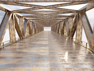 Structural engineering of Metal bridge structure 3D model order