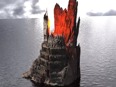 Dantes Devine comedy purgatory Cave  hive 3D model