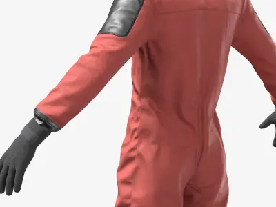  Diving Jumpsuit with Boots and Gloves Red 
