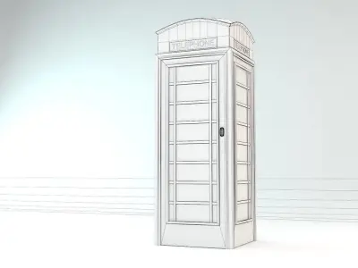 Telephone Booth 3D model