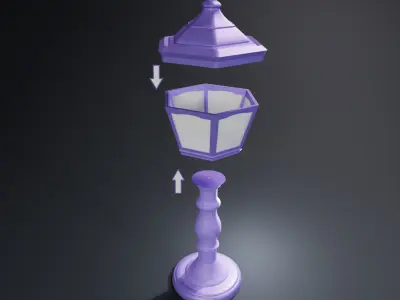 Mini Street Lamp 3D print model