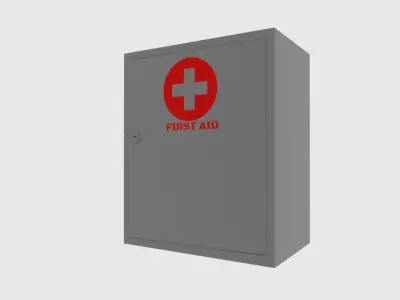 First aid cabinet  Free low-poly 3D model