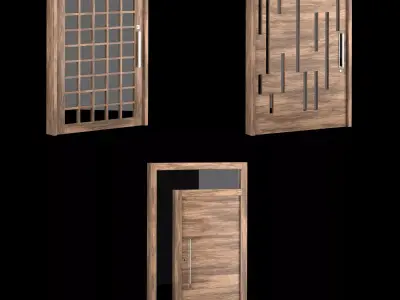Exterior Large Doors 3D model shop
