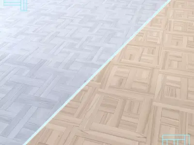 Parquet - Laminate - Wooden floor 2 in 1 Low-poly 3D model 127