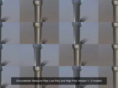 Groundwater Measure Pipe Low-Poly and High-Poly Version 1 3D Model Pack