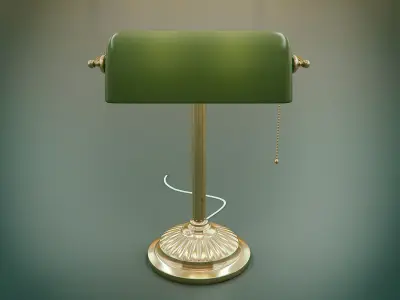 Banker Lamp - Emeralite 3D model