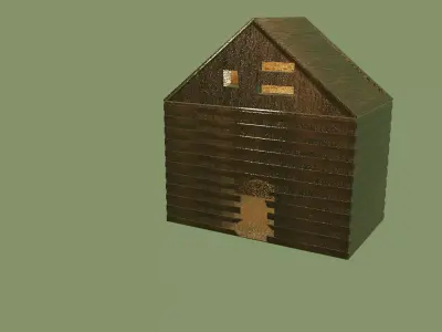 FREE Little House Wooden Free low-poly 3D model