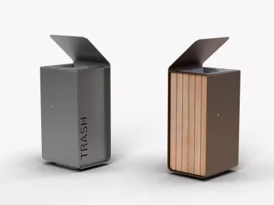 METALCO YES LITTER BIN COLLECTION 3D model