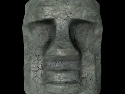 totem cracked rock Free 3D model
