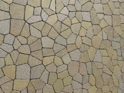 PBR Tiling map for Yellow Granite Stone 2K 3D model