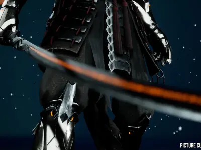 G2 Scifi Samurai Low-poly 3D model