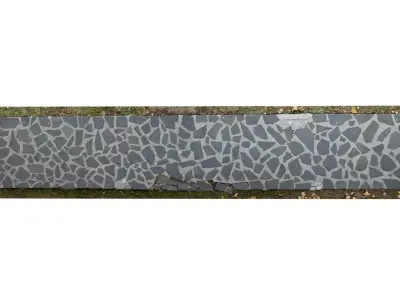 Cobblestone Rock Road Scan 3D model